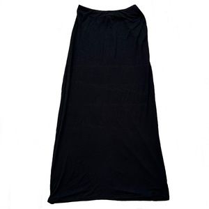 Black slinky maxi skirt